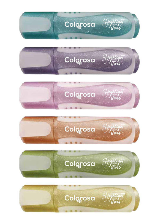 Glamour Highlighters – Set of 6 Assorted Colors