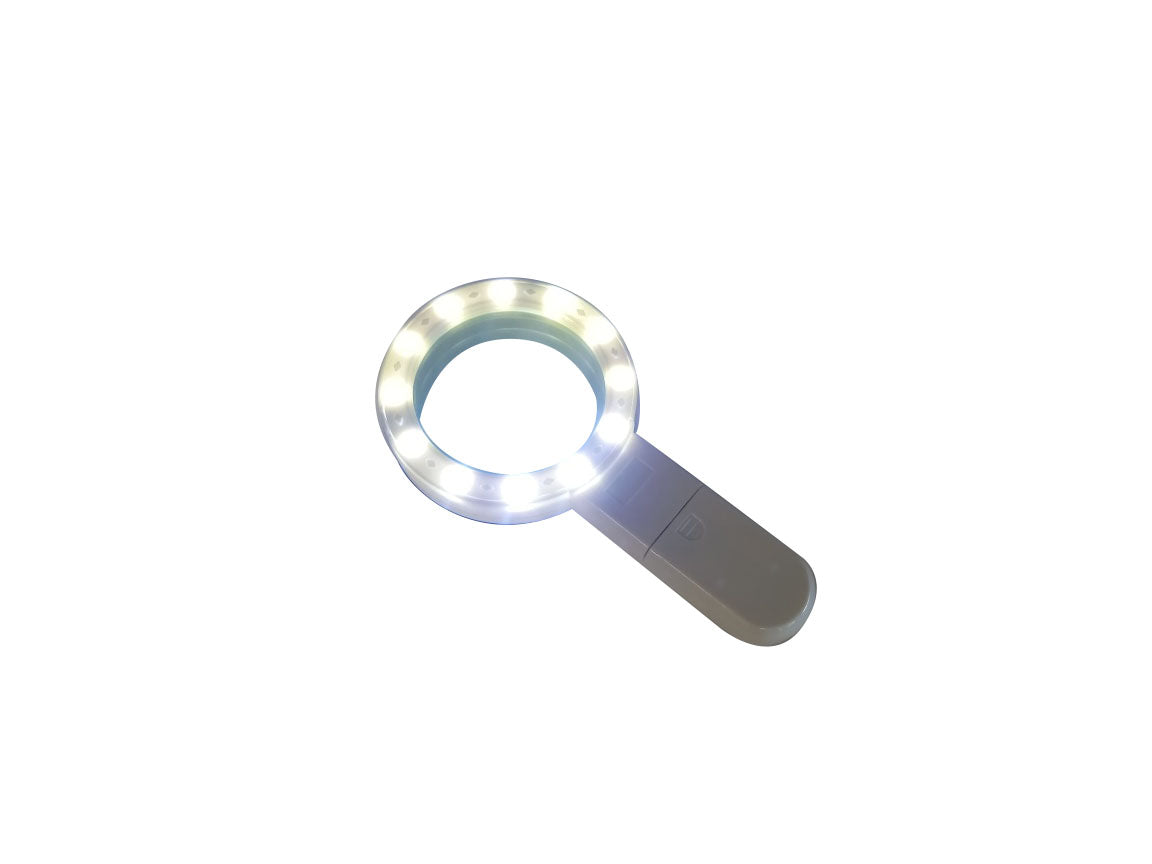 Magnifying glass with12 LED Illuminated Lighted Light 30X