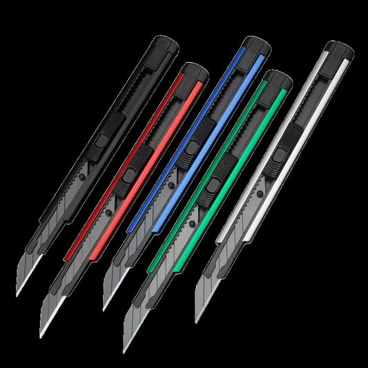 Utility Knife Retractable Carbon Steel 30 Degree Aluminum Handle Art Cutter
