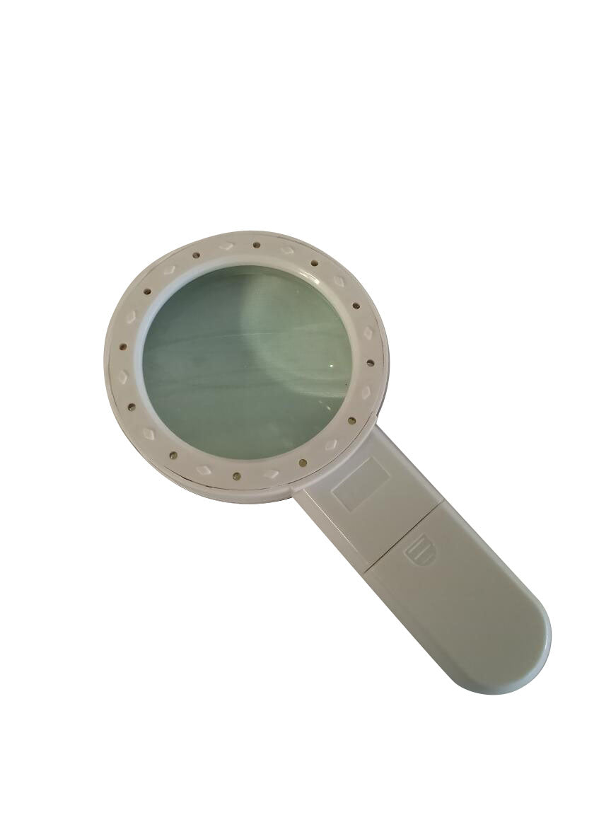 Magnifying Glass 30X Jumbo Handheld w/12 Bright LED Light Illuminated  Magnifier 